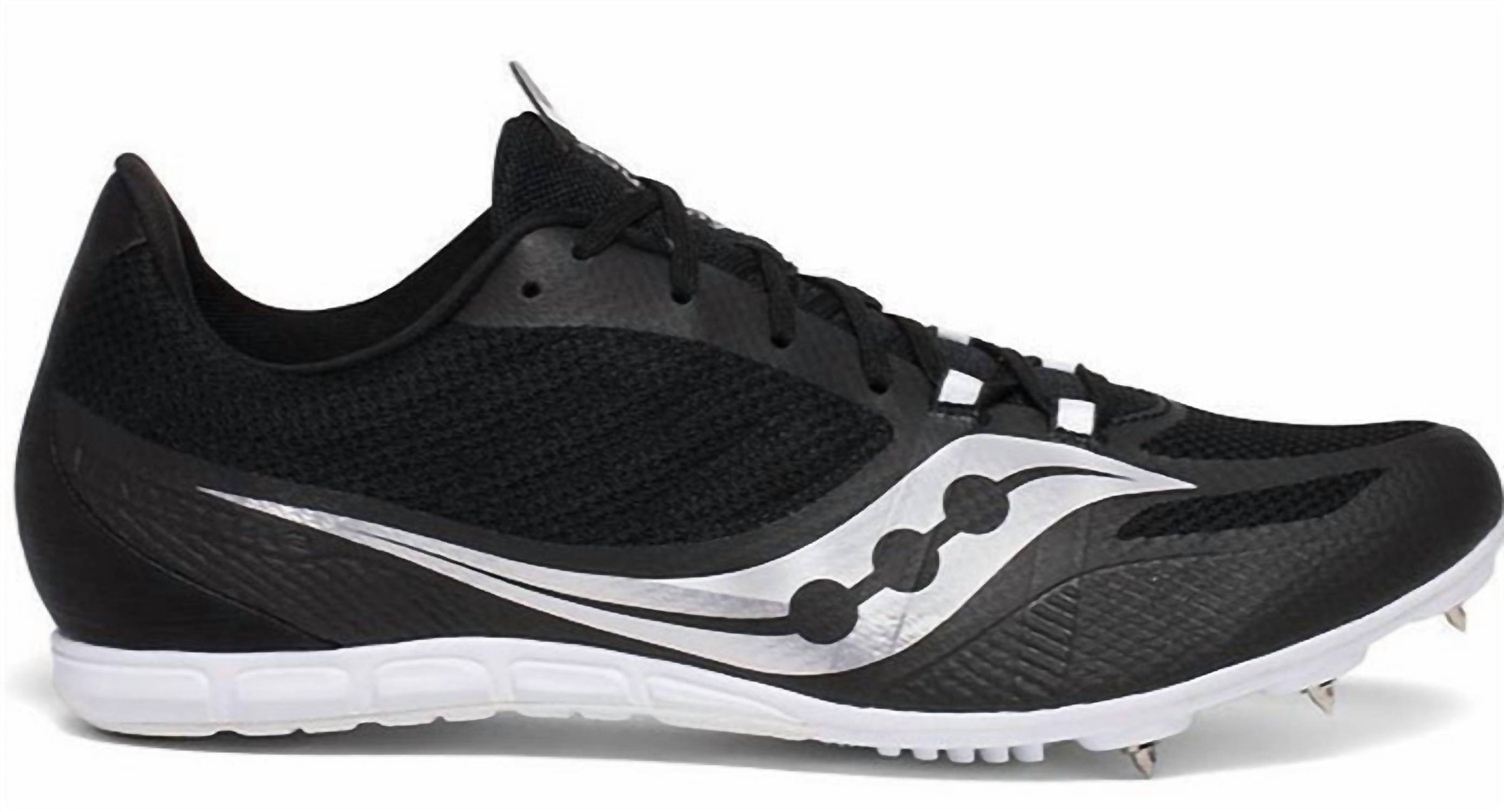 SAUCONY Men's Vendetta 3 Shoe in black white - men's shoe - detail view