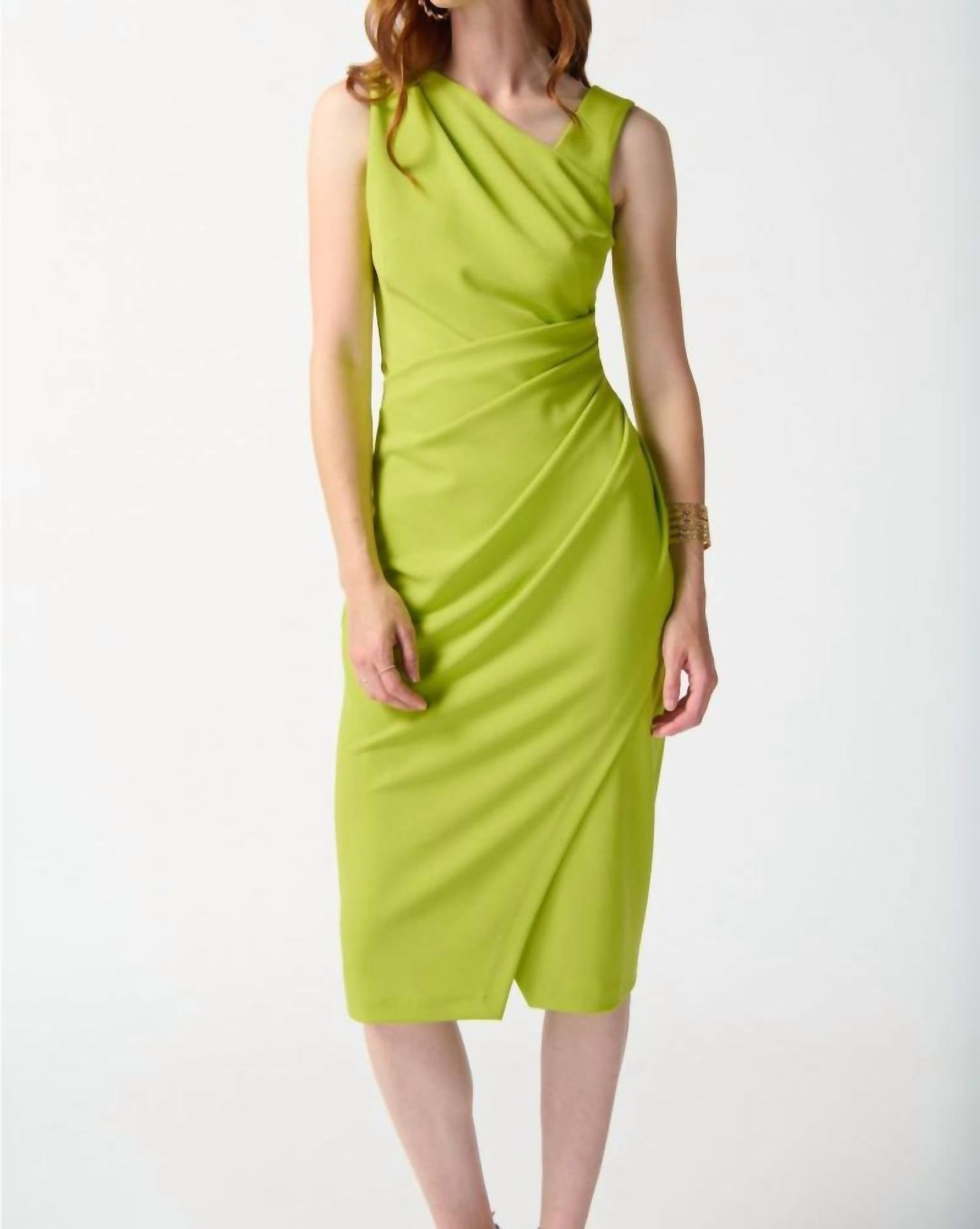 Joseph Ribkoff - Asymmetrical Sleeveless Sheath Dress