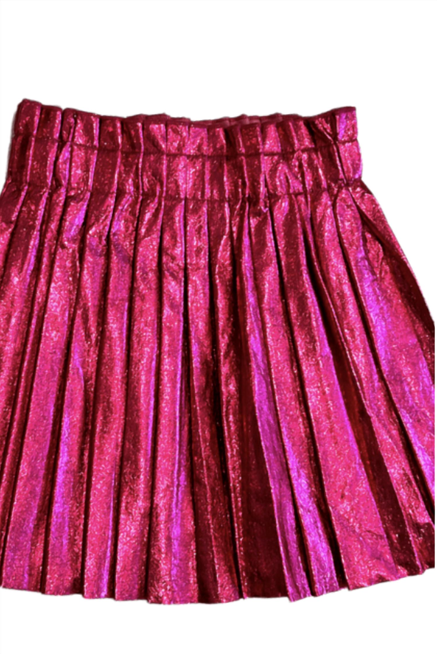Lola + The Boys - Foil Pleated Skirt