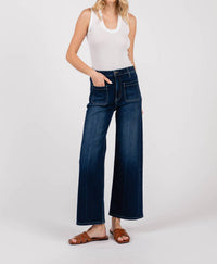 Letter To Juliet - High Rise Front Patch Pocket Jeans