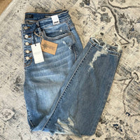 Judy Blue - High Waisted Distressed Boyfriend Fit Jeans