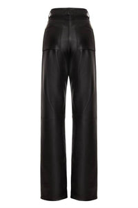 Astrid - Women's Faux Leather Straight Leg Pants