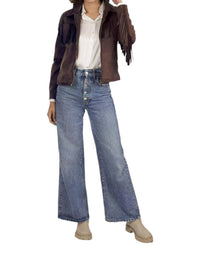 Wrangler Fringe Faux-Suede Jacket in brown - women's jacket