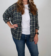Vanilla Monkey - Button Down Plaid Shirt - Plus