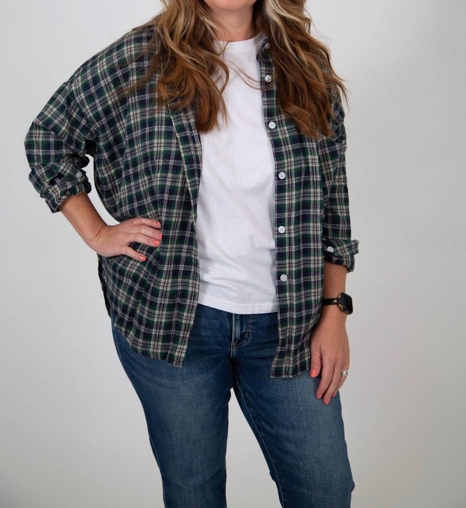 Vanilla Monkey - Button Down Plaid Shirt - Plus
