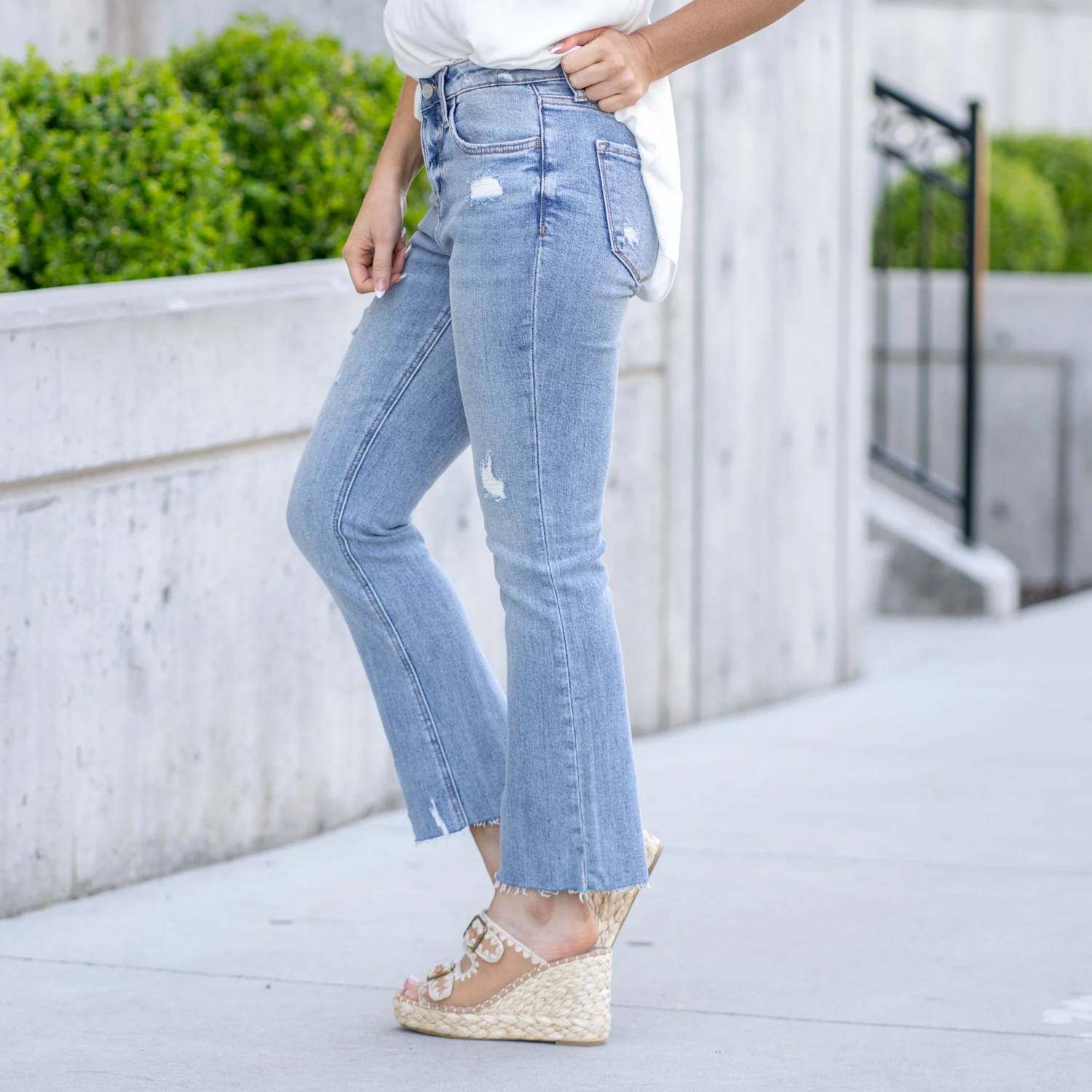 Lovervet - Women's High Rise Kick Flare Jeans - Plus