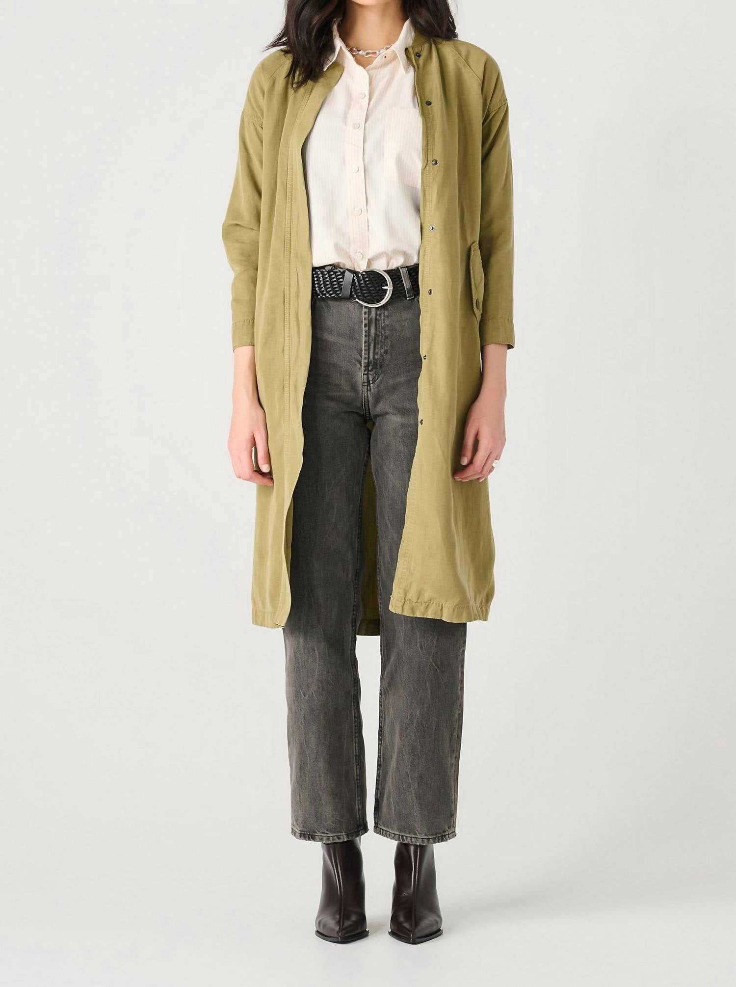Dex - Longline Drapey Bomber Jacket
