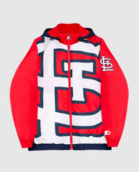 Starter - Men's St. Louis Cardinals Hooded Nylon Full-zip Jacket