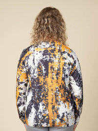 Papillon Women's Abstract Printed Sweater in multicolor - women's long sleeve top