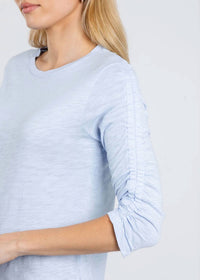 Elliott Lauren - Crissy Crew Neck Ruched Sleeve Tee