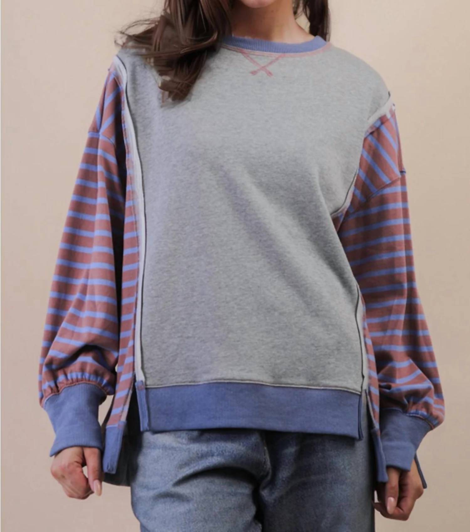 Very J - Striped Knit Top - Plus