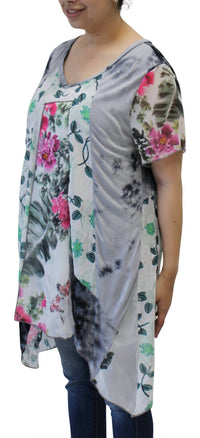 Lv Collection - Patchwork Long Tunic Top