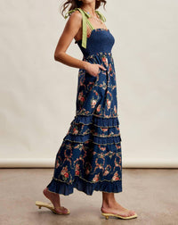 Listicle - Floral Smocked Tiered Maxi Dress