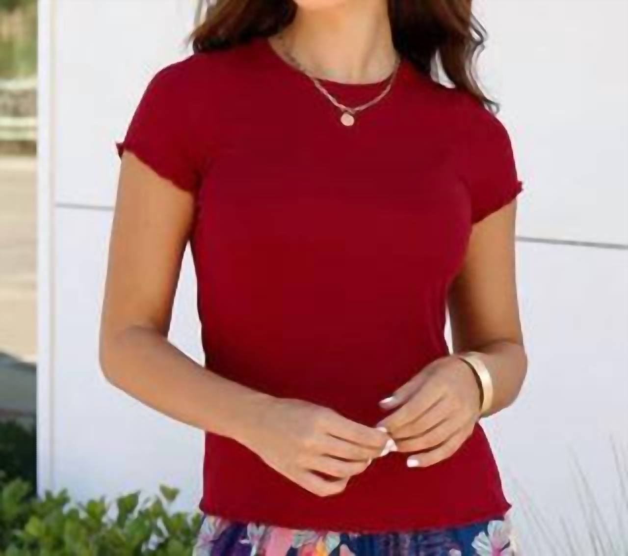 Grace And Lace - Fitted Ribbed Tee