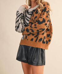 Klesis - Duo Printed Soft Sweater Top