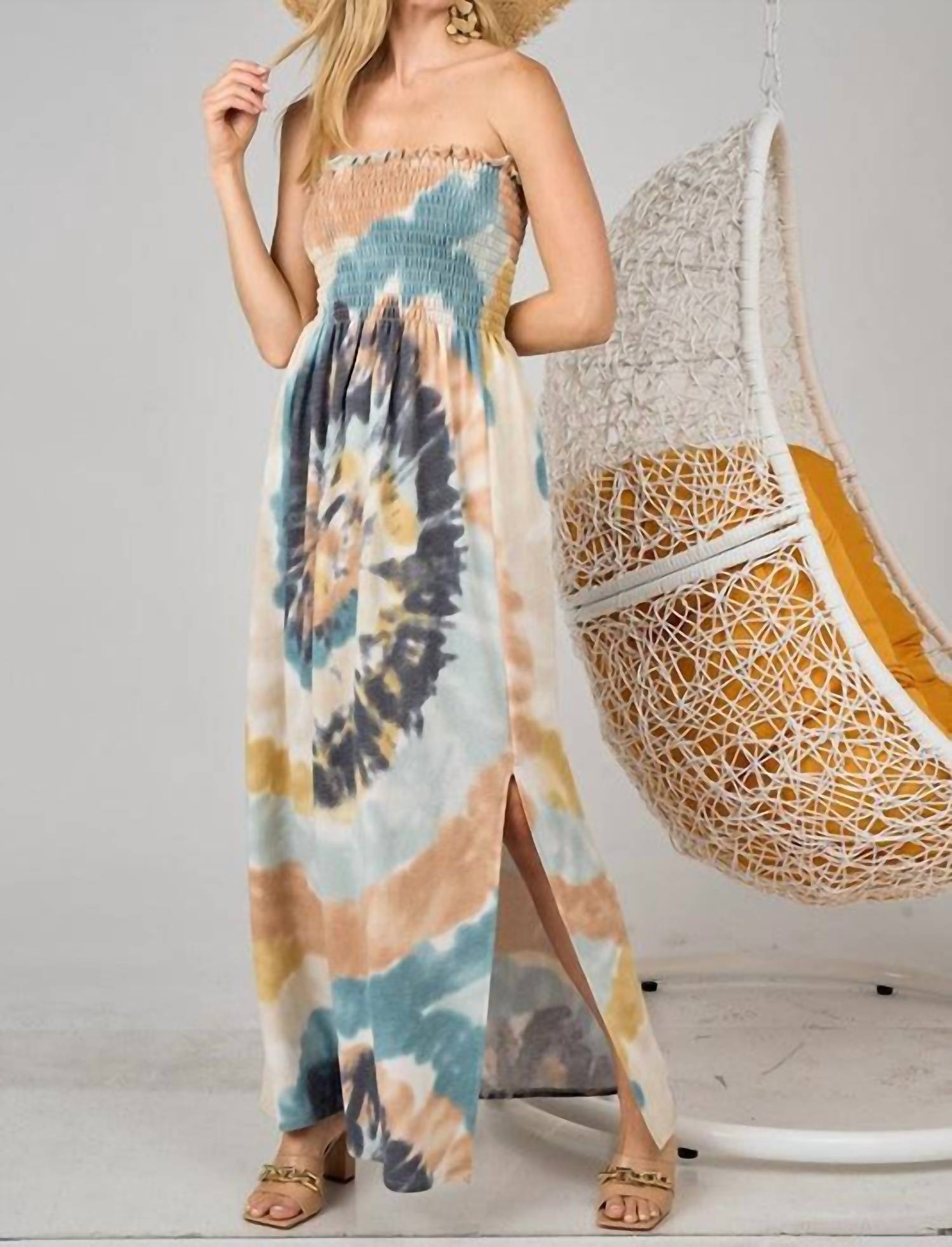 Macaron - Beachy Strapless Maxi Dress