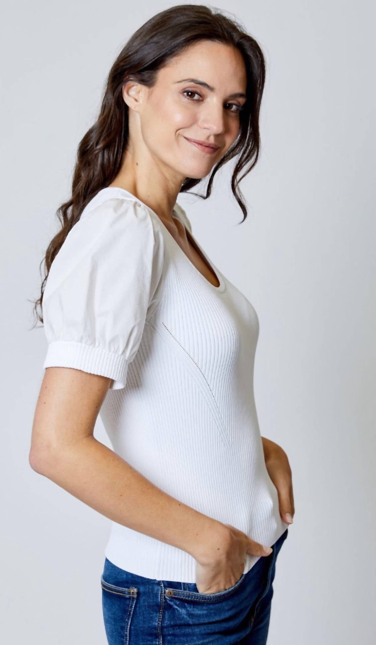 Design History - Puff Sleeve Knit Top