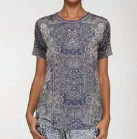 Johnny Was - Janie Favorite Short Sleeve Denim Bandana Print