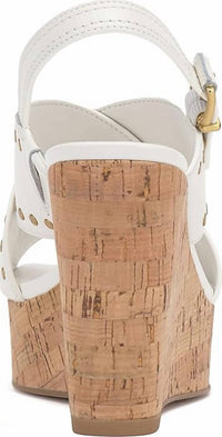 Vince Camuto - Women's Ellna Cross Band Studded Platform Wedge Sandal