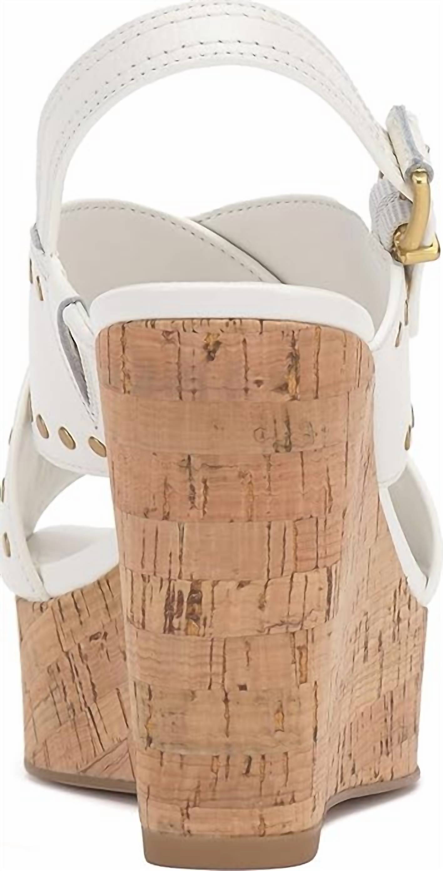 Vince Camuto - Women's Ellna Cross Band Studded Platform Wedge Sandal
