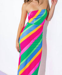 Flying Tomato - A Printed Ponti Midi Tube Dress
