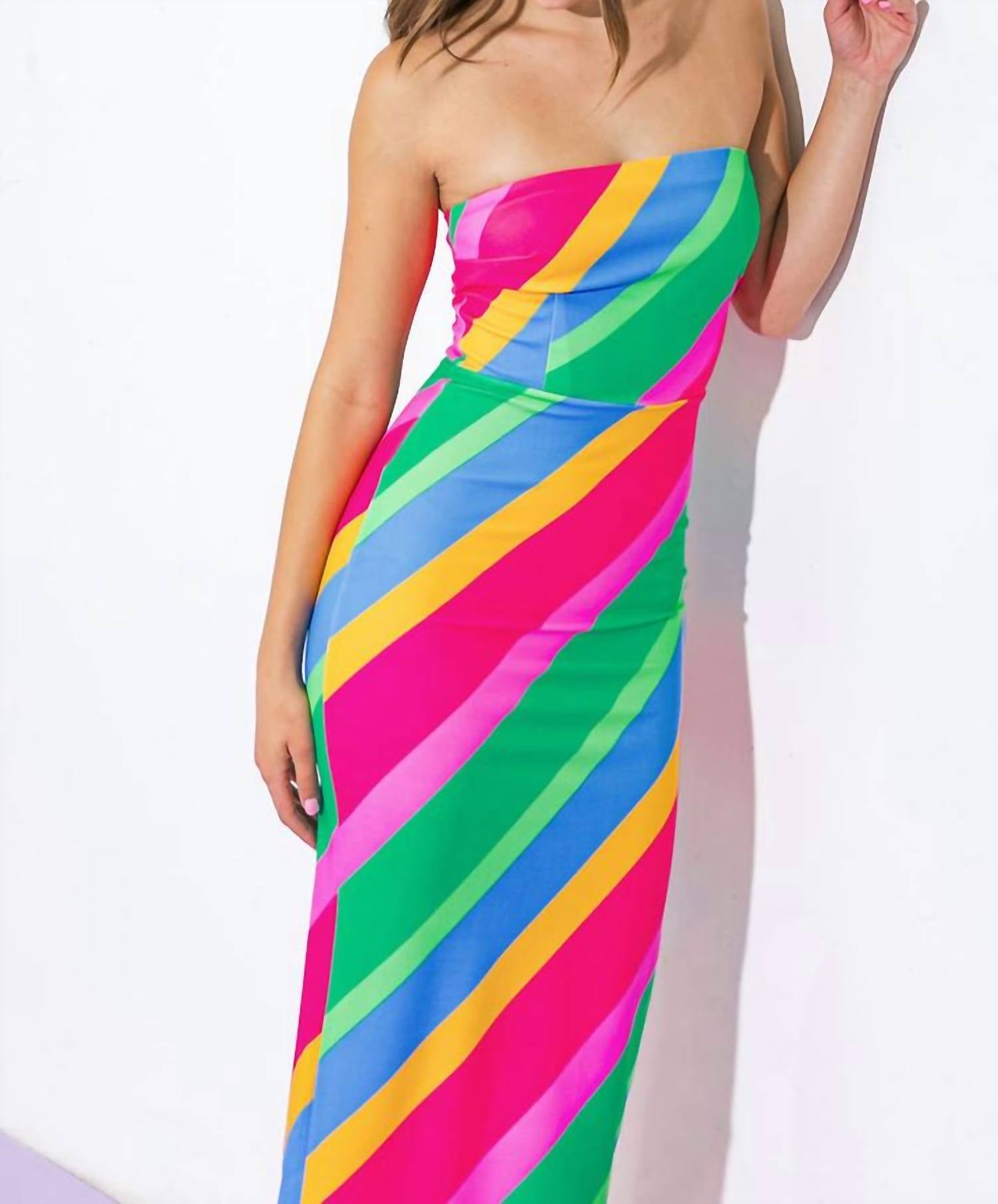 Flying Tomato - A Printed Ponti Midi Tube Dress