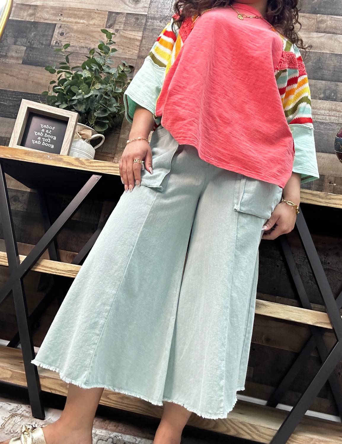 Sew In Love Women's Like Love Capri Pant in love women s like love capri pant in sage green - women's pants - view 4