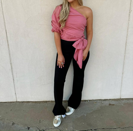 Karlie - One Shoulder Knot Top