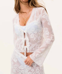 Loveshackfancy - Stacellea Sheer Lace Top