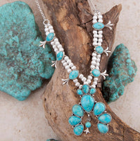 Barse - Women's Squash Blossom Statement Necklace