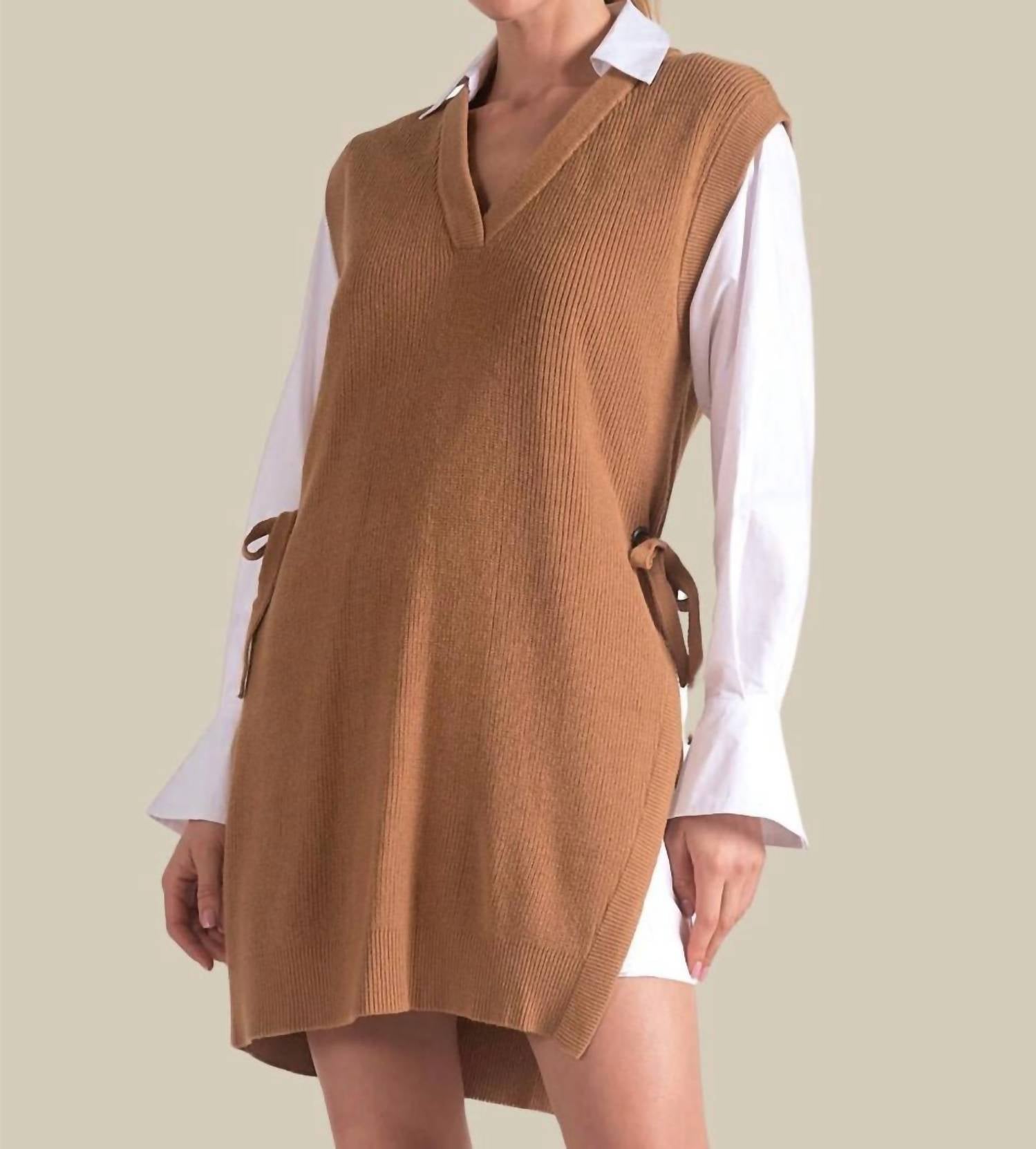 Elan - Sweater V-neck Dress