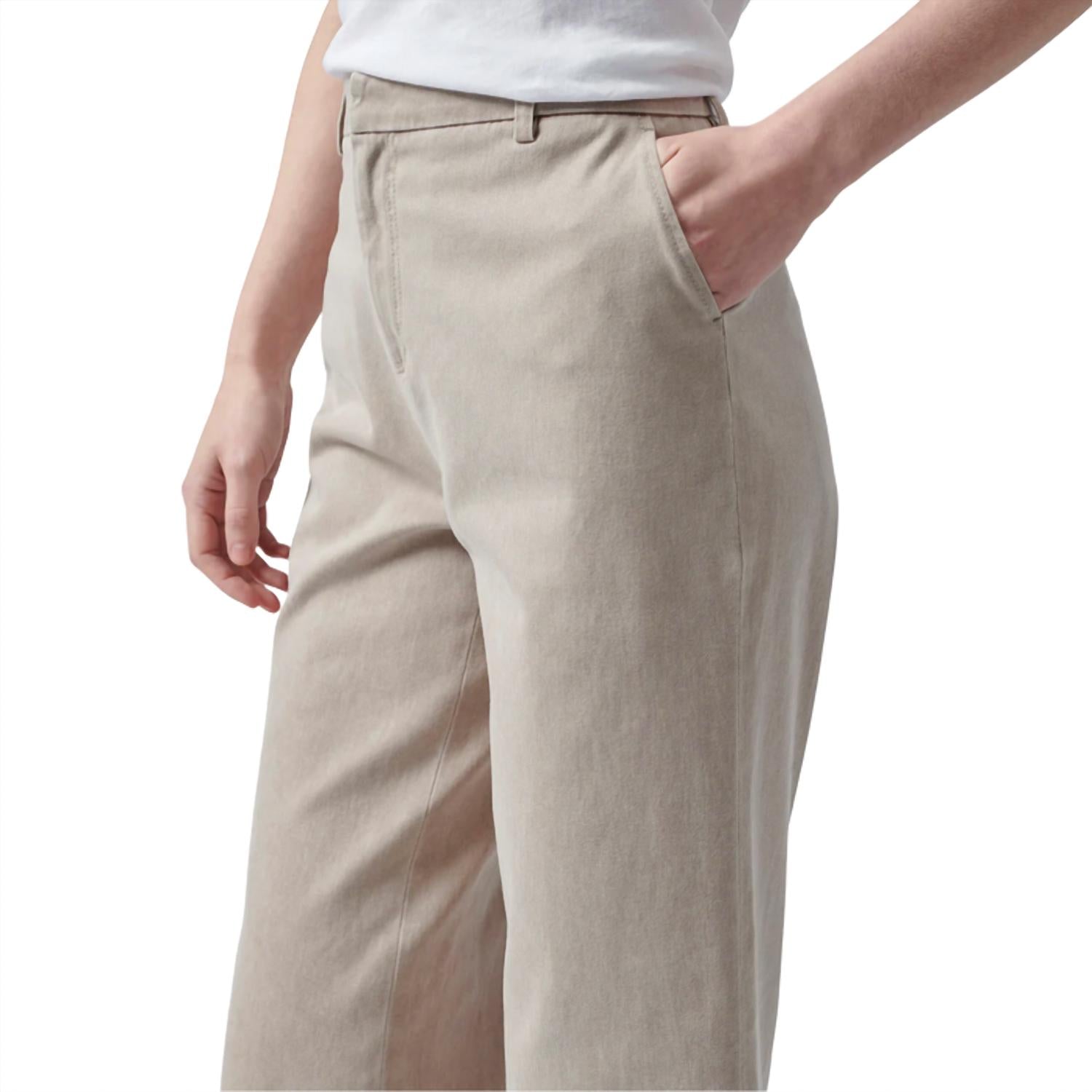 ATM Women's Garment Wash Cotton Twill Boyfriend Pants in beach pebble - women's pants - alternate view