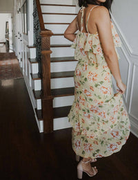 Flying Tomato - FLORAL RUFFLE TRIM HIGH LOW SKIRT