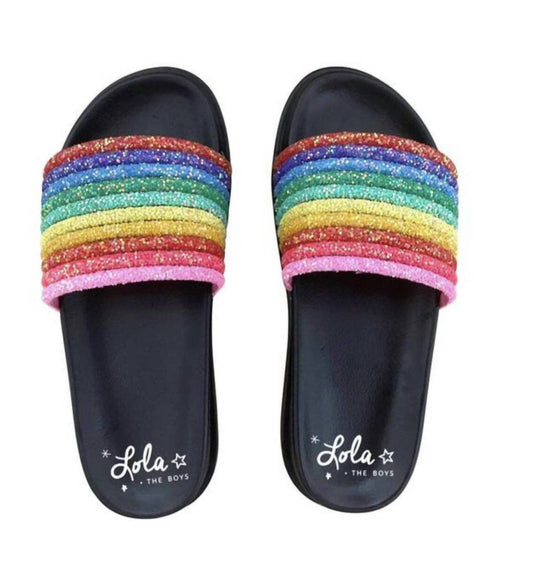 Lola + The Boys - Girls Glitter Rainbow Slides