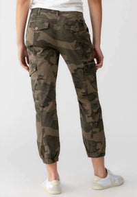 Sanctuary Rebel Pant in green multi - women's pants - detail view
