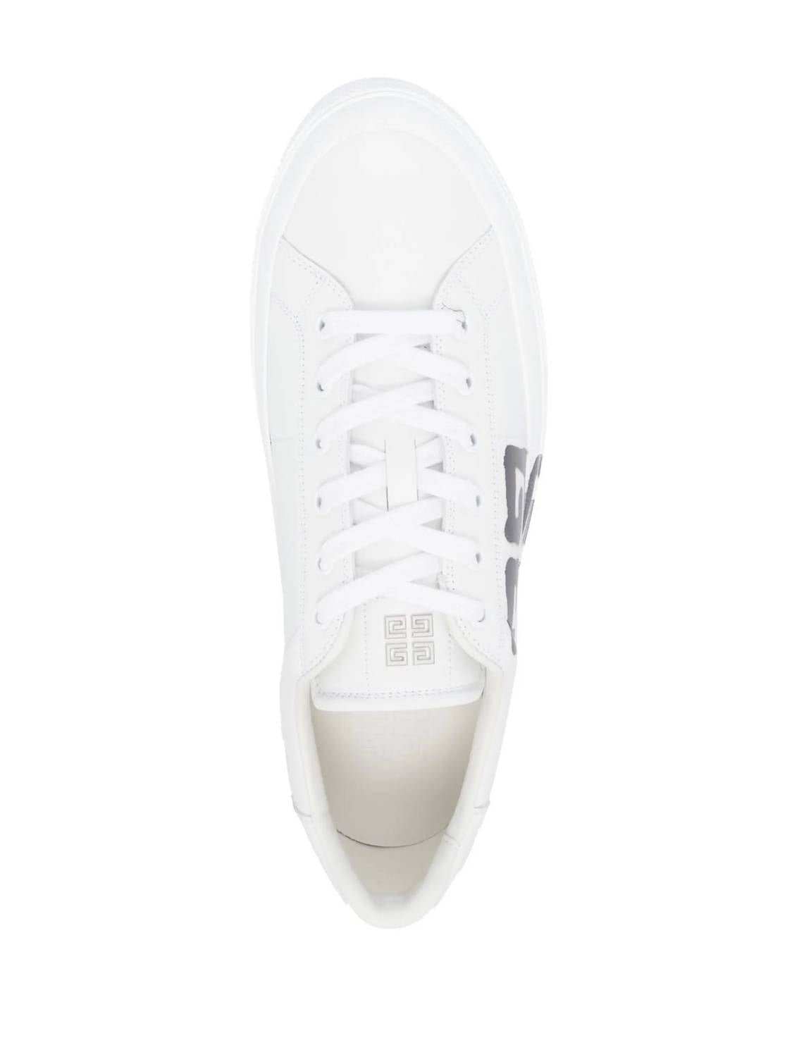 Givenchy Women's 4g City Sport Low Top Sneakers in white black - women's sneaker - view 4