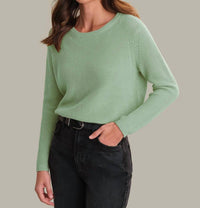 525 America - Crewneck Shaker Stitch Cotton Sweater