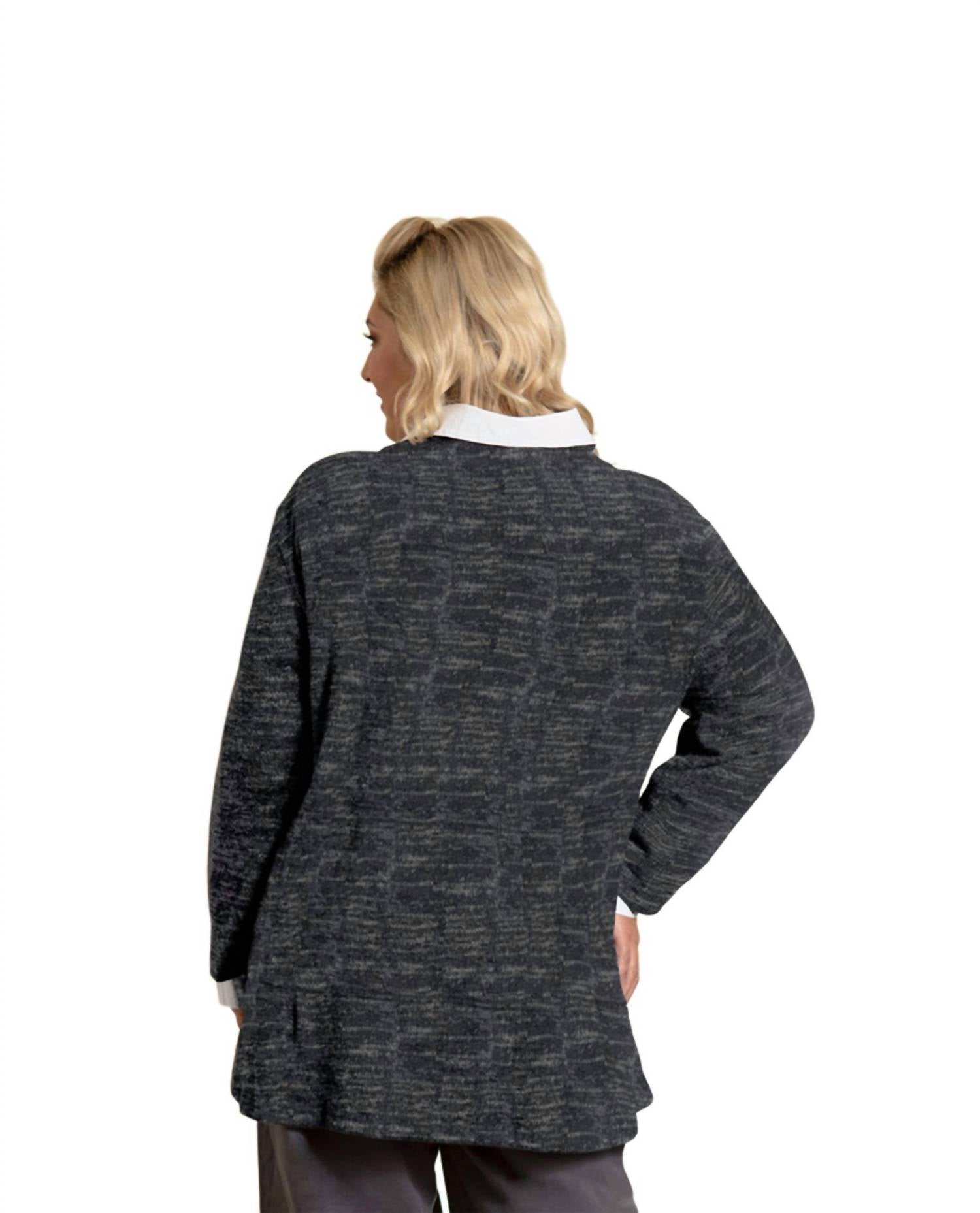 On The Plus Side - Brushed Hacci Hampton Long Sleeve Tunic - Plus