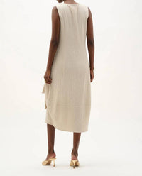 Joseph Ribkoff - Ruched Sleeveless Midi Cocoon Dress