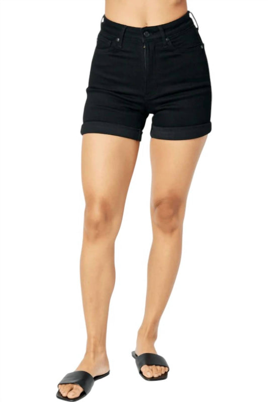 Judy Blue - Tummy Control Cuffed Shorts