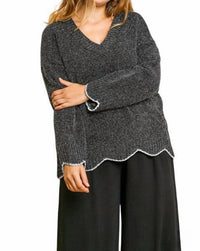 Umgee - Zig Zag Pullover Sweater