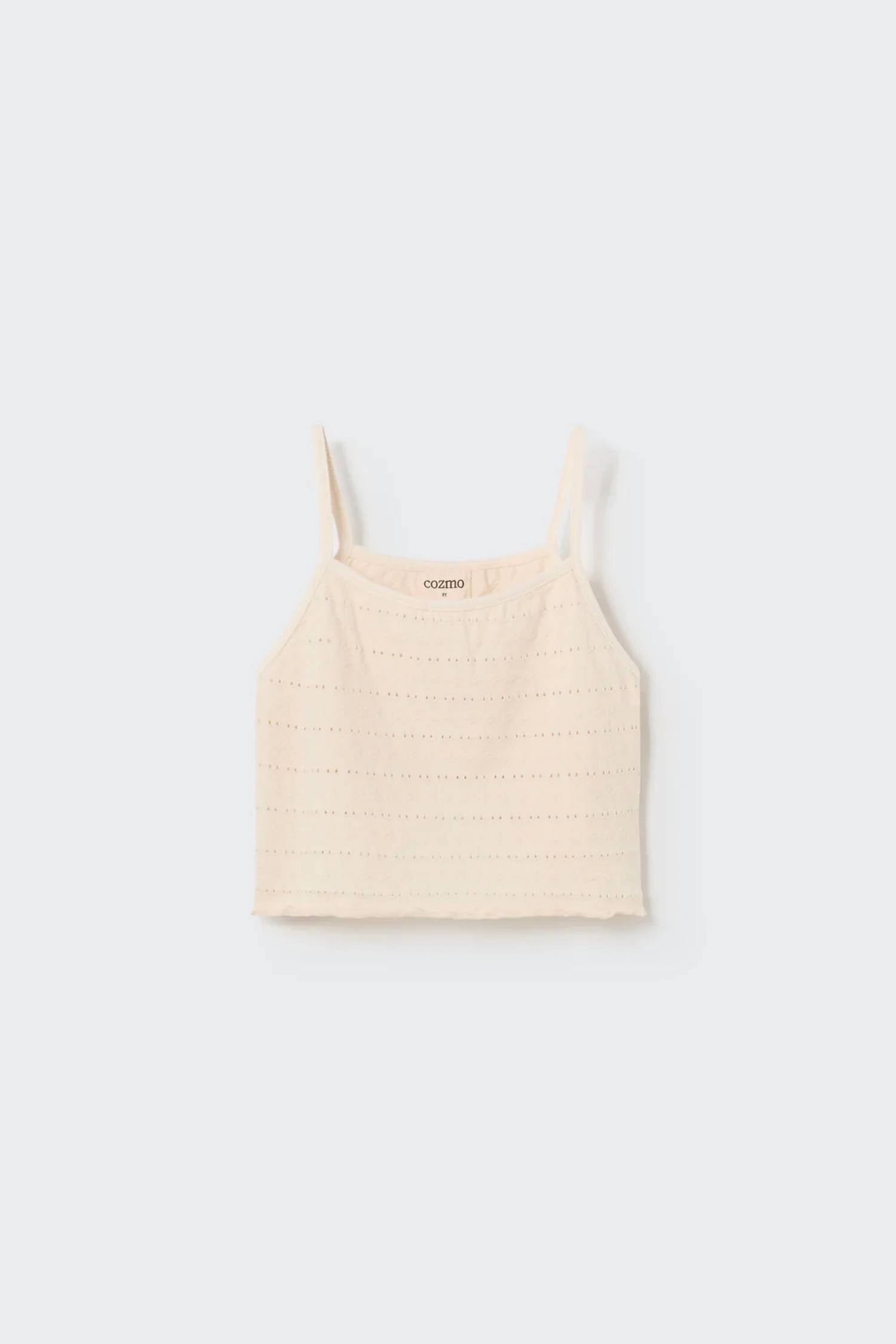 Cozmo - Girl's Jacquard Crop Top And Ruffle Pants Set