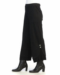 Jess & Jane - Women's Mineral Washed Wide Leg Ankle Pant