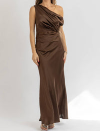 Mable - Raven One Shoulder Maxi Dress