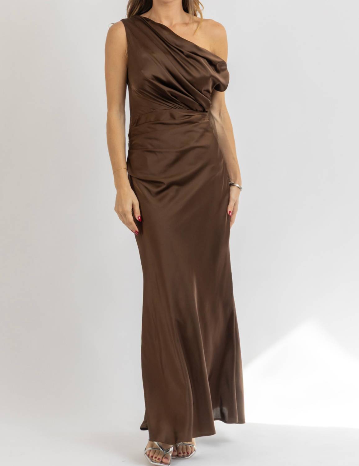Mable - Raven One Shoulder Maxi Dress