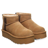 BEARPAW Women's Retro October Boot in beige - women's shoe - view 4