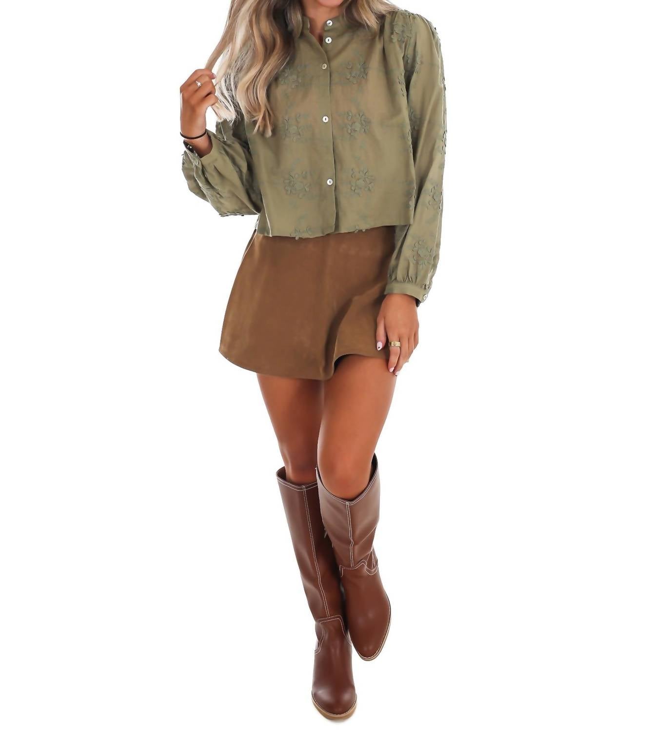So Me - Meadow Bloom Floral Button Top