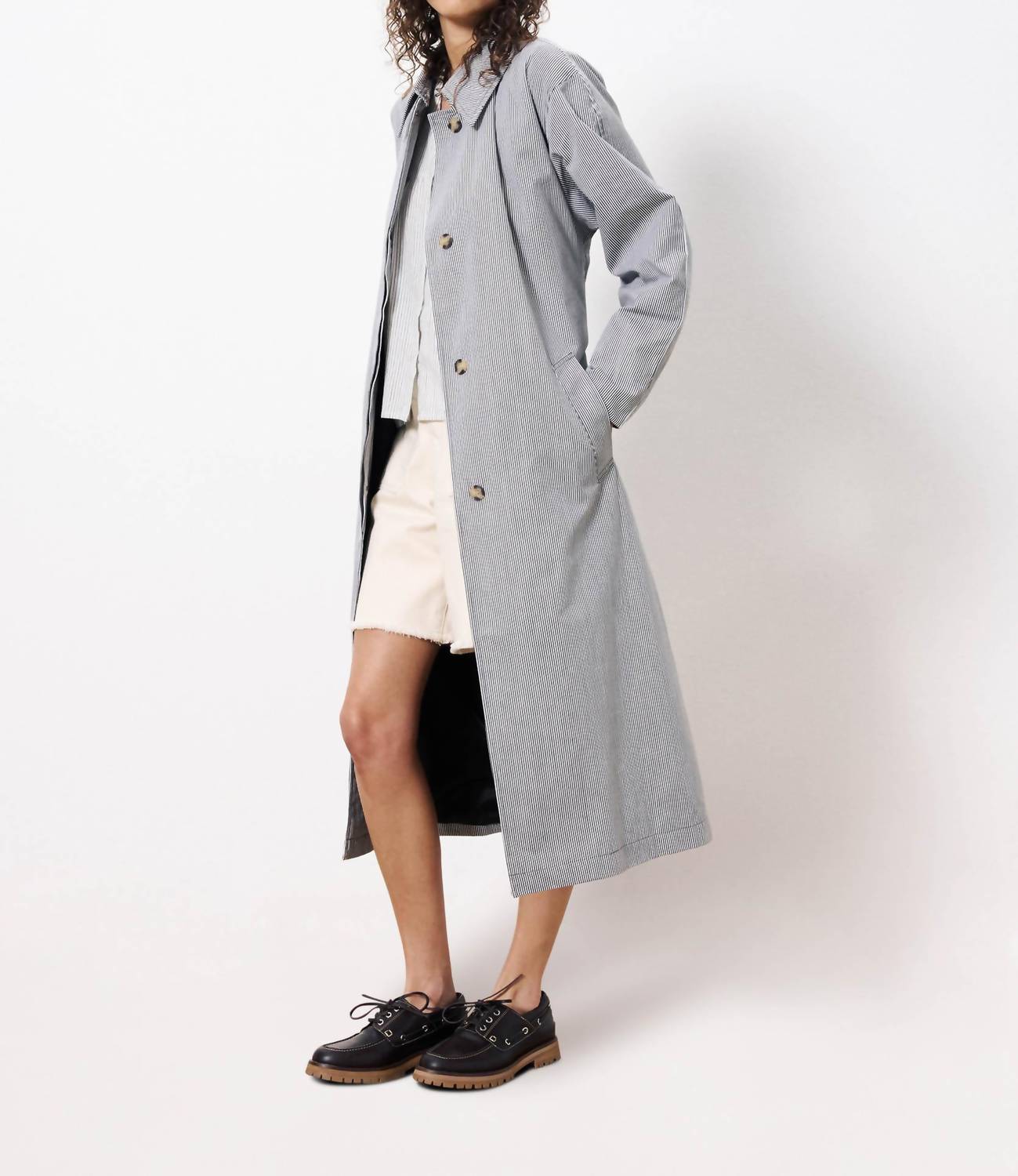 Frnch - Nelcy Pinstripe Trench Coat