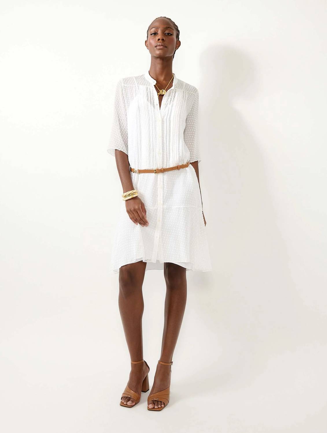 Barbara Bui - Plumetis short sleeve dress