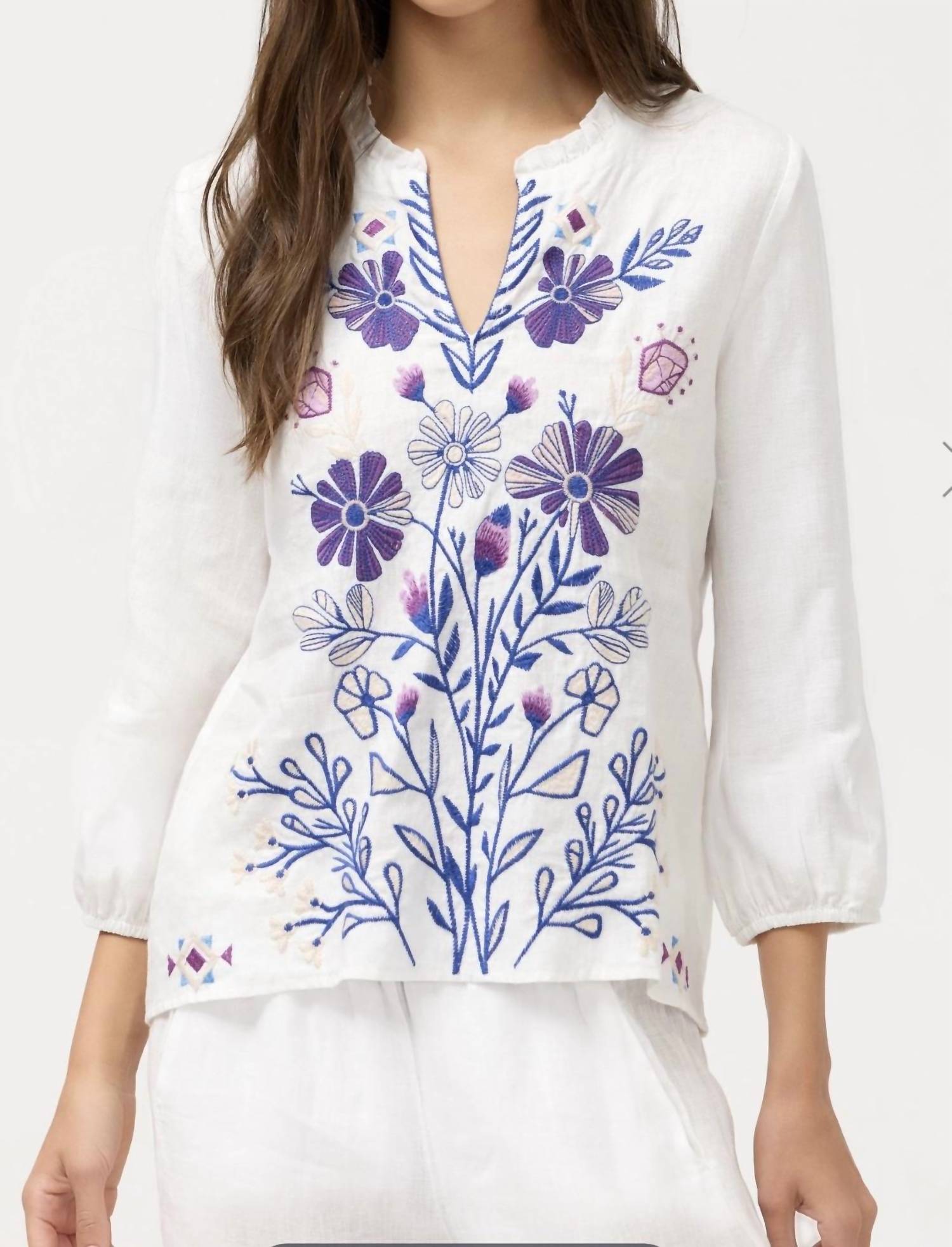 Johnny Was - Ruffle field blouse